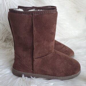 Dawgs Chocolate Faux Suede Microfiber Mid-Calf Boots SZ 6